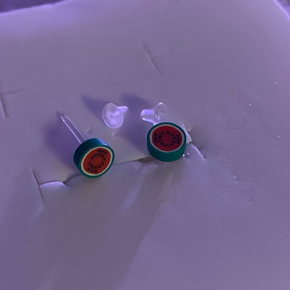 Tiny Watermelon Earrings